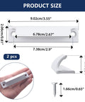 Product dimensions of 2 Pack Aluminum Drawer Handles 3 Point 5 Inch Low Profile Finger Pulls For Kitchen Cabinets And Dressers White Finish With Screws Durable Rust Proof Hardware No Fuss Easy Install