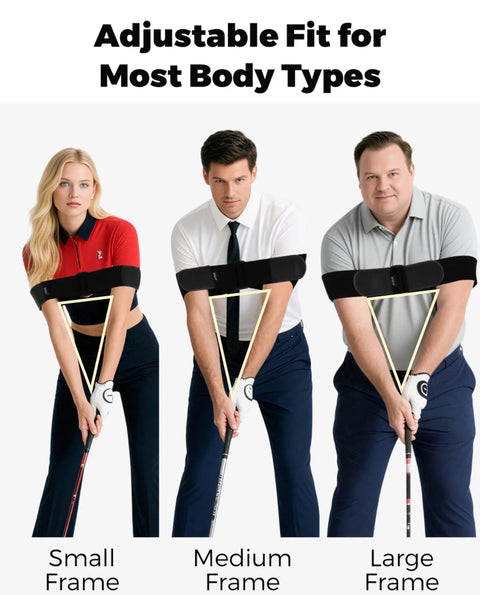 Adjustable Golf Swing Trainer Arm Band For All Skill Levels Keeps Arms Connected And Fixes Chicken Wing Improves Swing Mechanics
