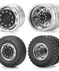 RC Car Repair Kit For One Fourteen Scale RC Tractor Truck And Trailer With Durable Wear Resistant Tires And Rims Set