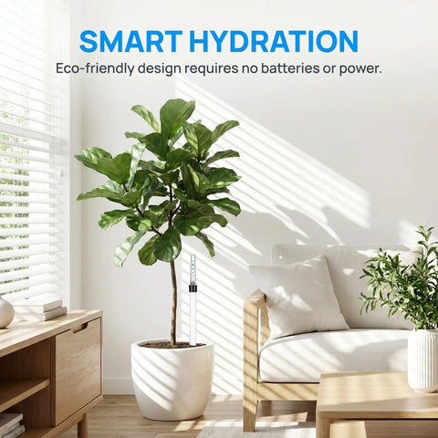 Dual Pack 14 Inch Floating Water Level Indicator For Plants With Buoy Moisture Meter Gauge To Track Real Time Hydration For Indoor Outdoor Planters And Flower Pots Preventing Soil Shortage And Overwatering in white floor planter
