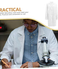 Men's White Lab Coat Costume For Doctors And Med Pros Unisex Design In XXL Size, Comfortable Cotton Lab Coat For Lab Work