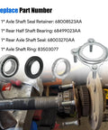 Rear Wheel Axle Bearing And Seal Kit For Wrangler JK JKU 2007 To 2018 Heavy Duty Dana 35 44 Axles Includes Seal Retainer
