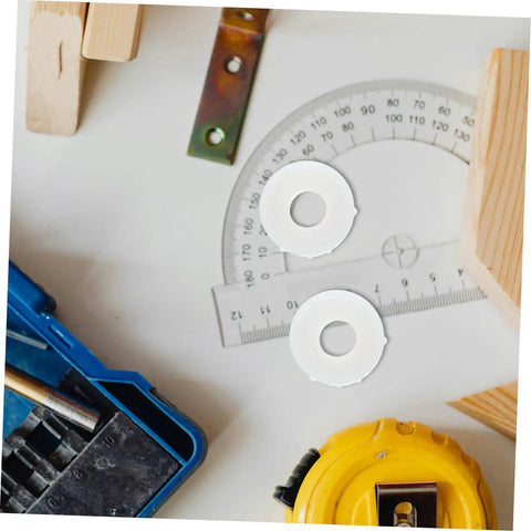 No Sweat Two Sets Grinding Wheel Diameter Sleeves Plastic Bushing Adapter Kit For Bench Grinder on workshop table with tools.