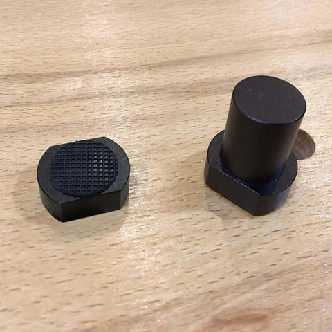 Beefy Pro Grade Bench Dogs For 19mm Or 20mm Dog Holes Aluminum Alloy Table Clamp Stop on wooden surface