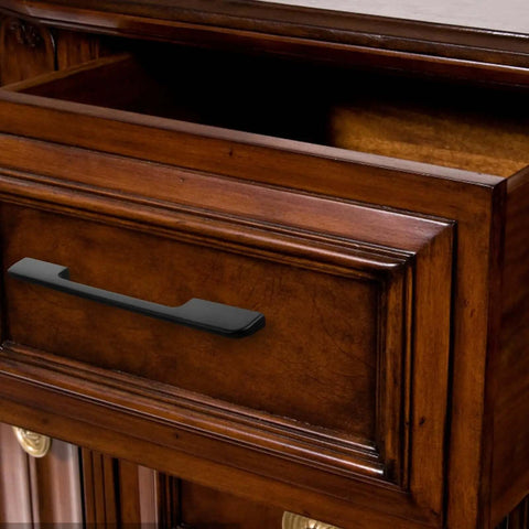 Matte Black Aluminum Cabinet Handle 192mm Length Heavy Duty Metal Pull For Dresser Wardrobe And Shoe Cabinet Extended Furniture Grip