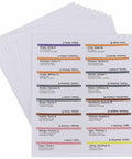 Product image of Viewables Color Labeling System Refill Pack Dope White Labels for file and hanging folders, sheets shown.