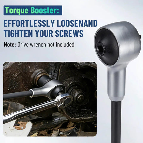 Hardcore Heavy Duty Torque Multiplier Wrench Set Featuring A Solid 1:6:5 Gear Ratio Boosts Your Strength And Makes Tightening Lug Nuts On Cars Trucks Or Rvs A Breeze Without Any Sweat Or Stress, showing a torque booster for loosening screws.