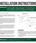 Installation instructions for 12V 3W Surface Mount LED Step Light With Horizontal Louver Faceplate for outdoor use.