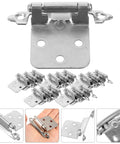 16 Piece Brushed Nickel Soft Closing Cabinet Hinges Damper 1.4mm Spring Hardware Set For Kitchen Cabinets Pantry And Wardrobe Doors