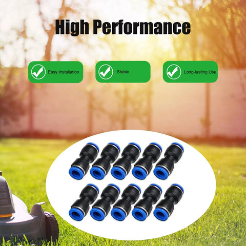 10 Pack Push To Connect Straight Tube Fittings 4mm OD To 4mm OD Pneumatic Connectors with durability highlights