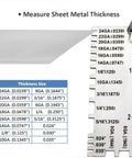 Metal Thickness Gauge For Sheets And Wires, Welding Gauge Plated Size Inspection Tool with engraved scales visible