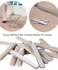 16 Piece Self Stick Furniture Sliders For Carpet Floors Straight Up Heavy Duty Reusable Moving Pads on carpet floor.