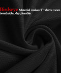 Close-up of moisture-wicking bird's-eye knit fabric used in Hi Vis Class 3 Long Sleeve Shirt In Black With Reflective Stripes, Chest Pocket