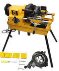 Heavy Duty Electric Pipe Threading Machine Cuts And Threads Half To Three Inch Bspt And Npt Pipes With Smooth Power and solid stability on site.