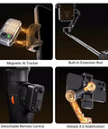 ISteady V3 3 Axis Smartphone Gimbal With Magnetic AI Tracking Removable Remote Built In Telescopic Rod And Tripod Ultra Smooth Stabilization components