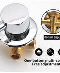 Heavy Duty Polished Brass Shower Valve Featuring Smooth Turning Four Way Water Outlet And Drip Free Performance That Kicks Rust To The Curb For Bathroom Makeovers with chrome finish and multi-control features.