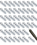 Rock Solid 100Pcs 12mm Carbide Tire Studs With Fast Fit Tool, showing tire studs and installation tool for winter traction.