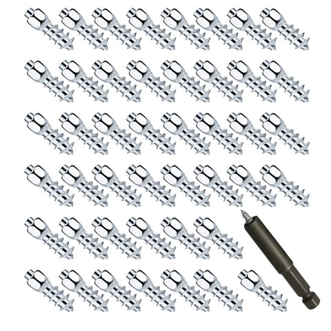 Rock Solid 100Pcs 12mm Carbide Tire Studs With Fast Fit Tool, showing tire studs and installation tool for winter traction.