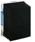 Six Pack Precut Air Purifier Filter Replacements For Honeywell HPA200 Purifiers Premium Activated Carbon Pre Filters displayed