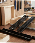 Two Sets Soft Close Bottom Mount Drawer Slides, Heavy Duty Iron Rails, Quiet Smooth Sliding Hardware For Kitchen Cabinets, Dressers, And Furniture, Easy Installation, Durable Metal Drawer Slides Replacement on wooden drawer box