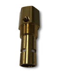 Brass air compressor check valve, 3/4 in x 3/4 in, hex body, side view