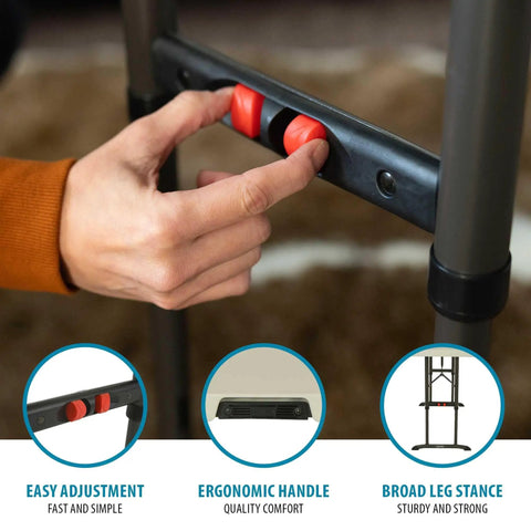 Close-up of height adjustment mechanism for Commercial Adjustable Folding Table For Indoor And Outdoor Use 4 Foot Surface