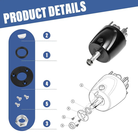 All In One Hydraulic Helm Seal Service Kit HP6032 For SeaStar And BayStar with components and assembly diagram