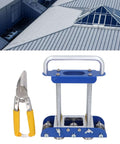 Lightweight 3 Station Sheet Metal Bender Roller For 0 To 90 Degree Bends with steel rollers and metal snips, roof view