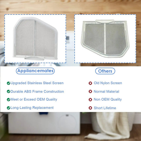 Stainless Steel Dryer Lint Filter Catcher Screen For Whirlpool Kenmore Maytag Replacement Part W10049360 8066170 comparison chart