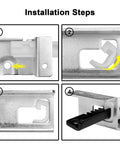 Installation steps of CR12 Steering Service Kit Pinion Rack For Cub Cadet CC30 with close-up views of components