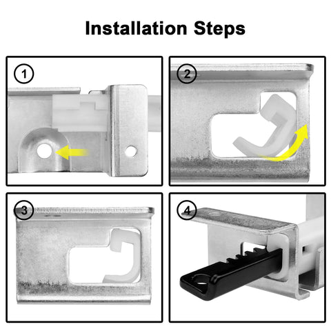 Installation steps of CR12 Steering Service Kit Pinion Rack For Cub Cadet CC30 with close-up views of components