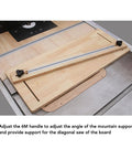 Heavy Duty Aluminum T Track Miter Jig for Woodworking and CNC, precise alignment, placed on a woodworking table