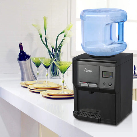 Countertop Hot And Cold Water Dispenser With 3 To 5 Gallons Capacity on kitchen counter