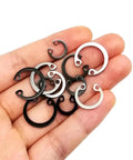 3-Set M8 To M24 Retaining Rings Assortment Kit C Type Internal Circlips 304 Stainless Steel 65Mn Snap Rings in hand
