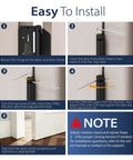 Installation instructions for Heavy Duty 4 Inch Self Closing Door Hinges Three Pack Spring Loaded Gate Latches.