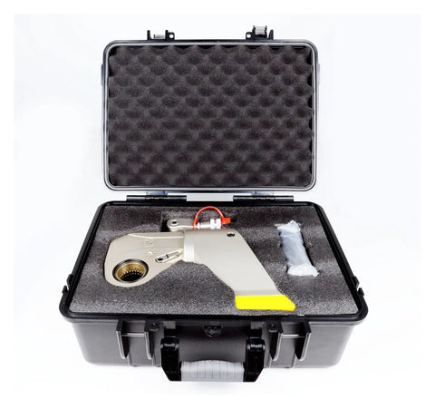 Heavy Duty Hydraulic Torque Wrench With Square Drive Built Tough Anti Corrosion Alloy Construction Shop Floor Ready Precision Tooling in case.