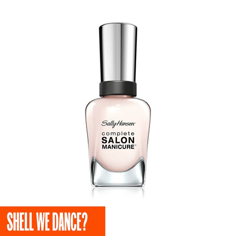 Sally Hansen Complete Salon Manicure bottle labeled 'Shell We Dance?' showcasing gel polish color.