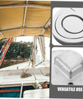 GALPADA 2pcs flush pull ring handles for boat hatch; marine-grade stainless steel deck hardware