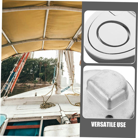 GALPADA 2pcs flush pull ring handles for boat hatch; marine-grade stainless steel deck hardware
