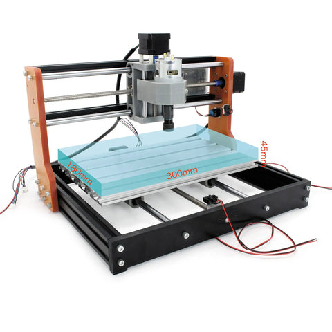 Upgraded 3018 Pro CNC Router Kit For Wood And Plastic 3 Axis GRBL Plug And Play DIY Mini Milling Machine Engraver shown from front angle