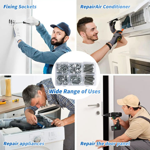 Top Shelf 120 Piece White Wall Plate Screw Kit With Four Standard Thread Sizes For Outlet Covers Light Switches And Faceplate Fasteners No Sweat Setup Smooth Install Daily, showcased in use by professionals.