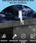 Outdoor Antenna Mount Rock Solid For Wireless Bridge 11 Inch Dual Screw Locking J Pole Bracket mounted in rainy weather.
