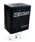 Beefed-Up 12V 30A Waterproof Relay For Lawn Mowers And Tractors, IP68 Sealed With Dielectric Grease Included, Heavy Duty Electric Switch Built For Zero-Turns And Outdoor Equipment, Corrosion Resistant, Plug-And-Play Installation. Black relay with metal prongs