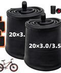 Beefy 20x3 Fat Bike Inner Tube Set For 20x2.75 To 20x3.5 Tires Fits 20x3.0, 3.2, 3.3, 3.5 Fat Wheels with patch kit and bike