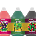 FloraMicro FloraBloom FloraGro Hydroponic Nutrient Kit For Indoor Gardens All In One 1 Gal Grow Solution Supporting Veg To Bloom Stages With Nitrogen Calcium And Chelated Micronutrients, three 1-gallon bottles