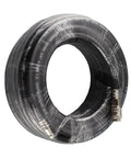 Heavy Duty Flexible Rubber Pneumatic Air Hose Kit 15 Meter Length 900 PSI Burst 5 Piece Compressor Accessory Set With Arrow Storage Case Fittings For Air Compressor Use On Projects Inside Garage Or Shop Top Tier Solid Gear Built To Last Forever coiled black rubber hose with metal fitting