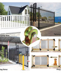 Built Tough 2 Inch V Groove Casters For Sliding Gates Rock Solid Heavy Duty Rigid Wheels Engineered For Inverted Tracks With 660 Lb Load Capacity Set Of 4 Steel Track Rollers displayed on sliding gates and fences.