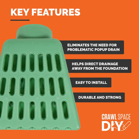 Downspout And Sump Pump Discharge Extension For Yard Drainage, Low Profile Ground Level Drain Grate With Waterproof Protection