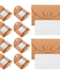 60 Pack Kraft Holiday Greeting Cards With V Flap Envelopes displayed with mailer sleeves on white background.
