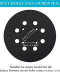 Ditch Your Old Pads And Grab 4 Premium Hook Loop Sanding Backing Discs For Orbital Sanders with 8 dust holes and 4 screw holes.